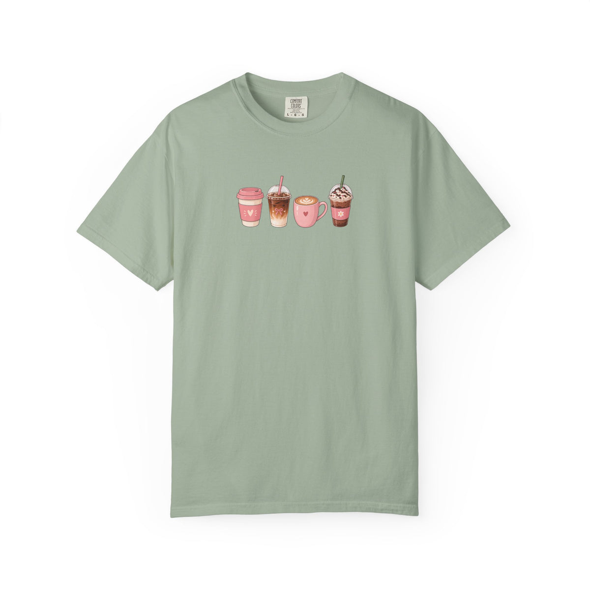Four Cafe Drinks Women's Garment-Dyed T-Shirt | Relaxed Unisex Cotton Tee