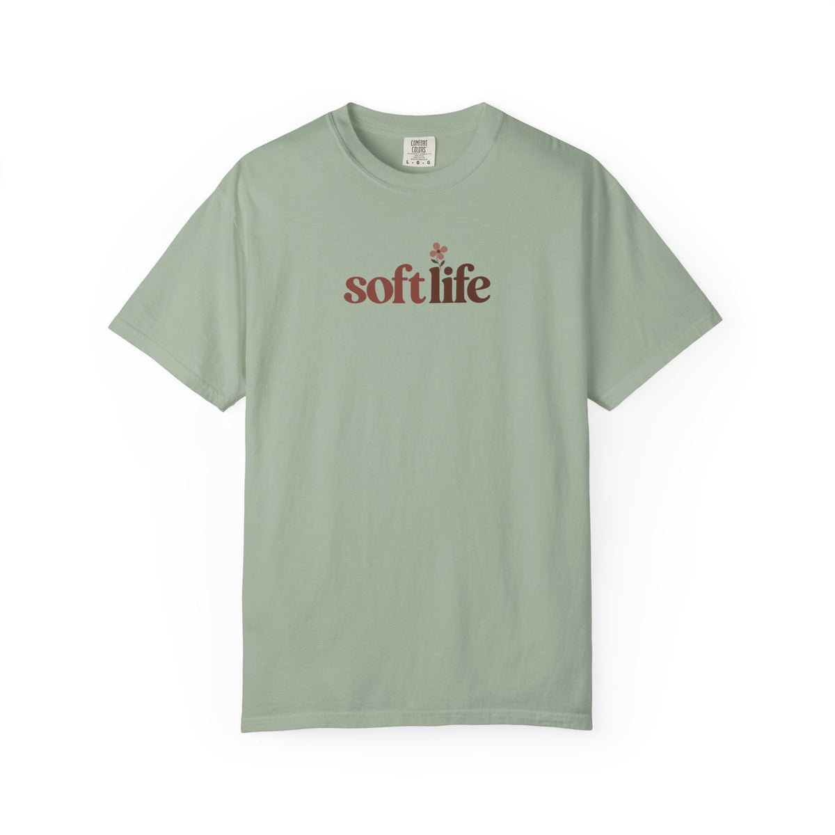 Soft Life Flower Women's Garment-Dyed T-Shirt | Relaxed Unisex Cotton Tee