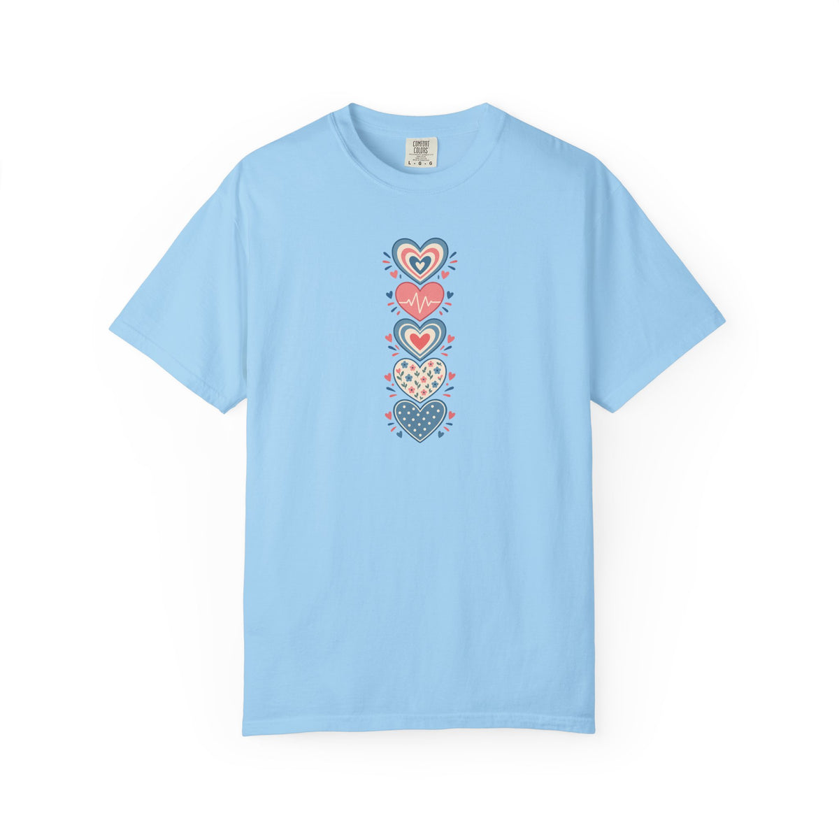 Five Hearts Women's Garment-Dyed T-Shirt | Relaxed Unisex Cotton Tee