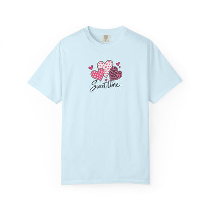 Sweet Time Hearts Women's Garment-Dyed T-Shirt | Relaxed Unisex Cotton Tee