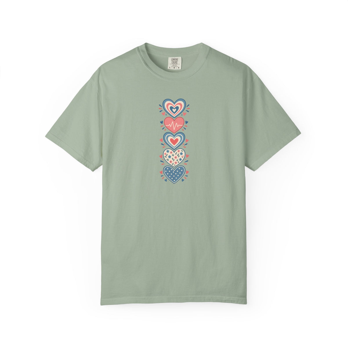 Five Hearts Women's Garment-Dyed T-Shirt | Relaxed Unisex Cotton Tee