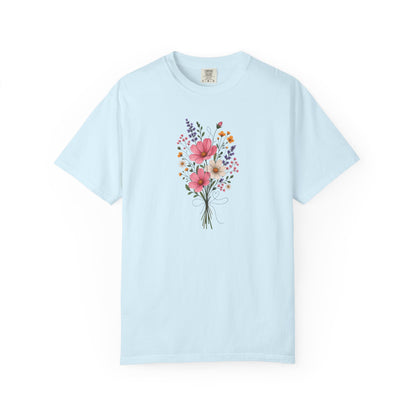 Bouquet Women's Garment-Dyed T-Shirt | Relaxed Unisex Cotton Tee