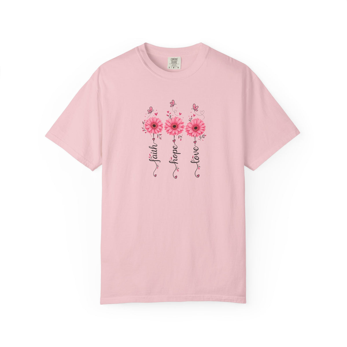 Three Pink Daisies Women's Garment-Dyed T-Shirt | Relaxed Unisex Cotton Tee