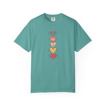 Heart Women's Garment-Dyed T-Shirt | Relaxed Unisex Cotton Tee