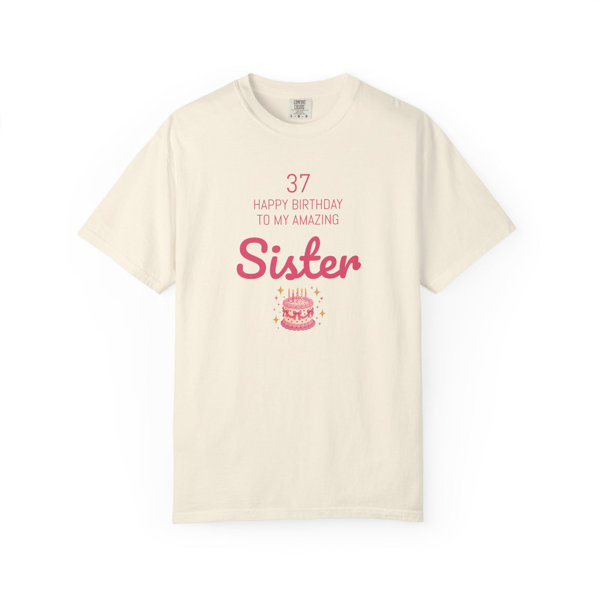 Personalized Birthday Tee | Custom Name or Relation's Name, Age & Message | Garment-Dyed Unisex Cotton