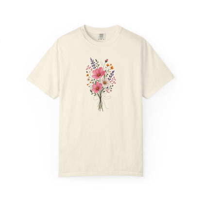 Bouquet Women's Garment-Dyed T-Shirt | Relaxed Unisex Cotton Tee