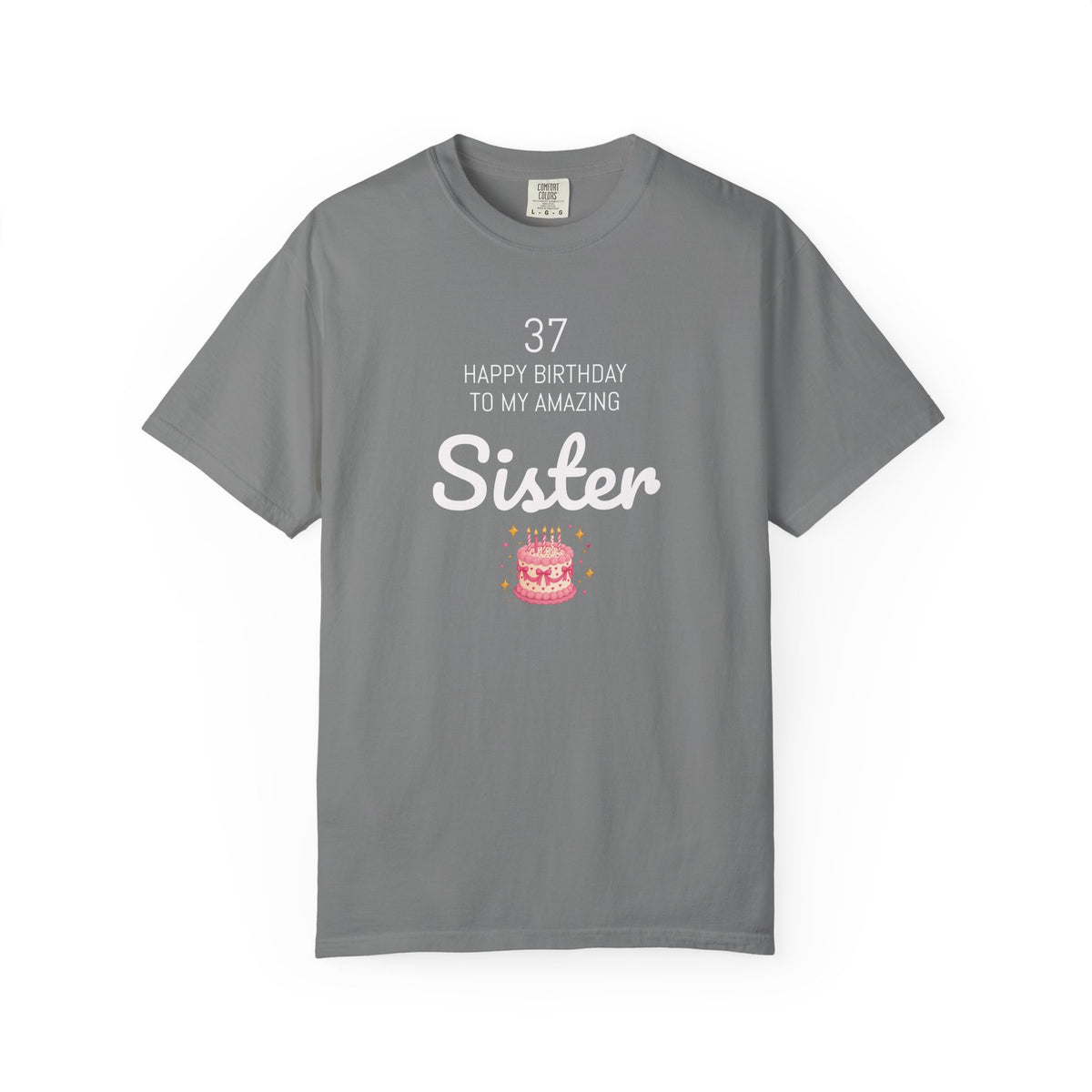 Personalized Birthday Tee | Custom Name or Relation's Name, Age & Message | Garment-Dyed Unisex Cotton