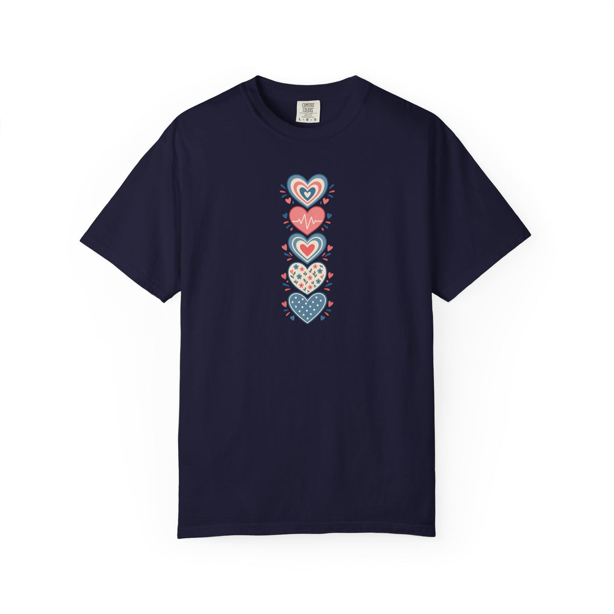 Five Hearts Women's Garment-Dyed T-Shirt | Relaxed Unisex Cotton Tee