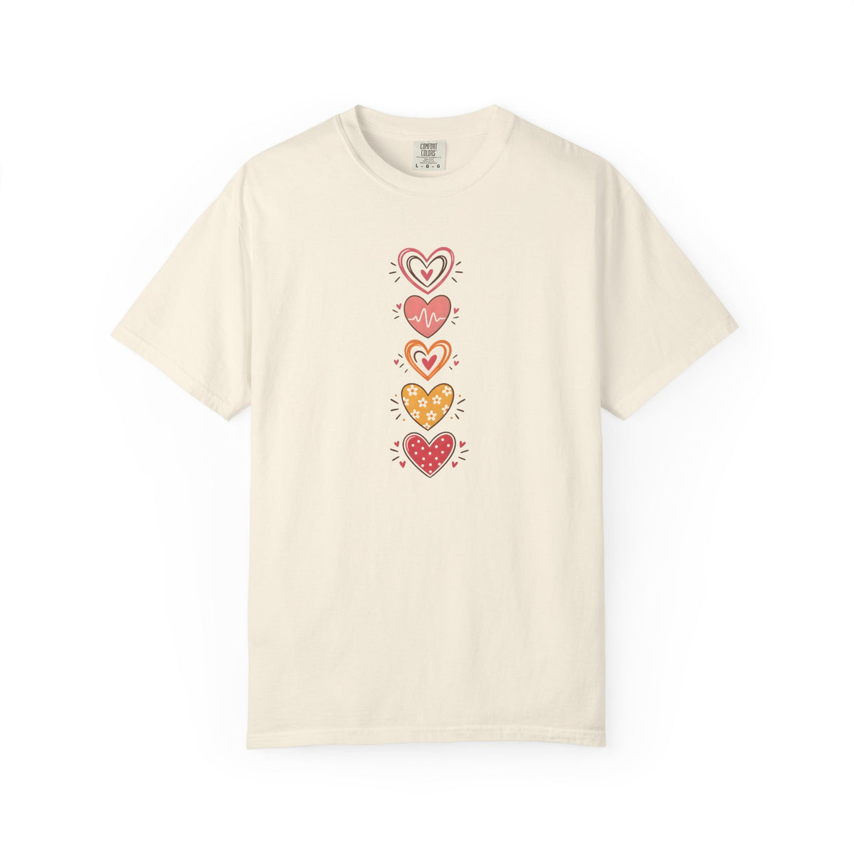 Heart Women's Garment-Dyed T-Shirt | Relaxed Unisex Cotton Tee
