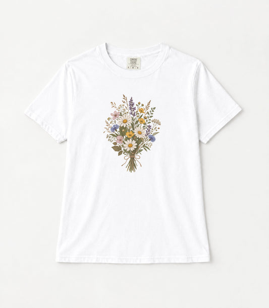 Wildflowers Women's Garment-Dyed T-Shirt | Relaxed Unisex Cotton Tee