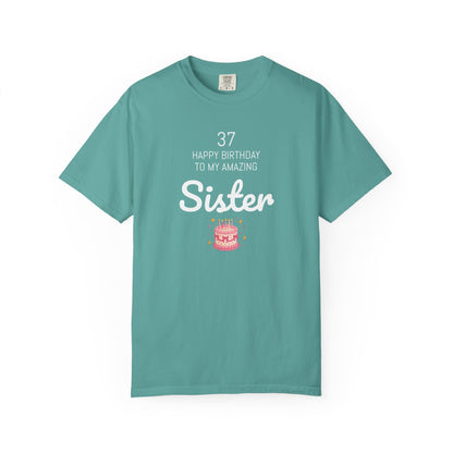 Personalized Birthday Tee | Custom Name or Relation's Name, Age & Message | Garment-Dyed Unisex Cotton