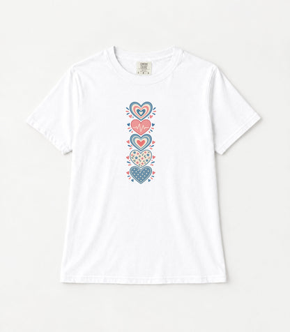 Five Hearts Women's Garment-Dyed T-Shirt | Relaxed Unisex Cotton Tee