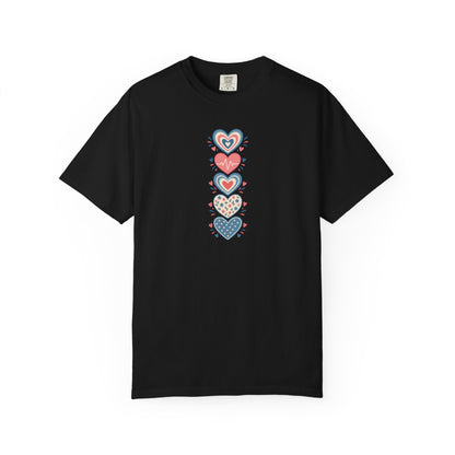 Five Hearts Women's Garment-Dyed T-Shirt | Relaxed Unisex Cotton Tee