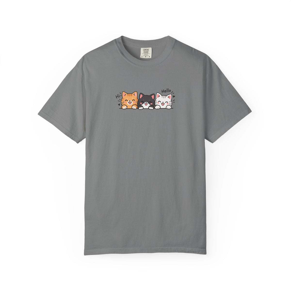 Three Smiling Kittens Women's Garment-Dyed T-Shirt | Relaxed Unisex Cotton Tee