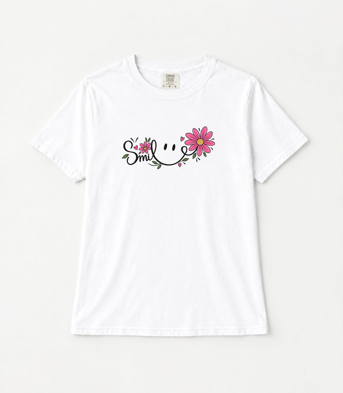 Smile Daisies Women's Garment-Dyed T-Shirt | Relaxed Unisex Cotton Tee