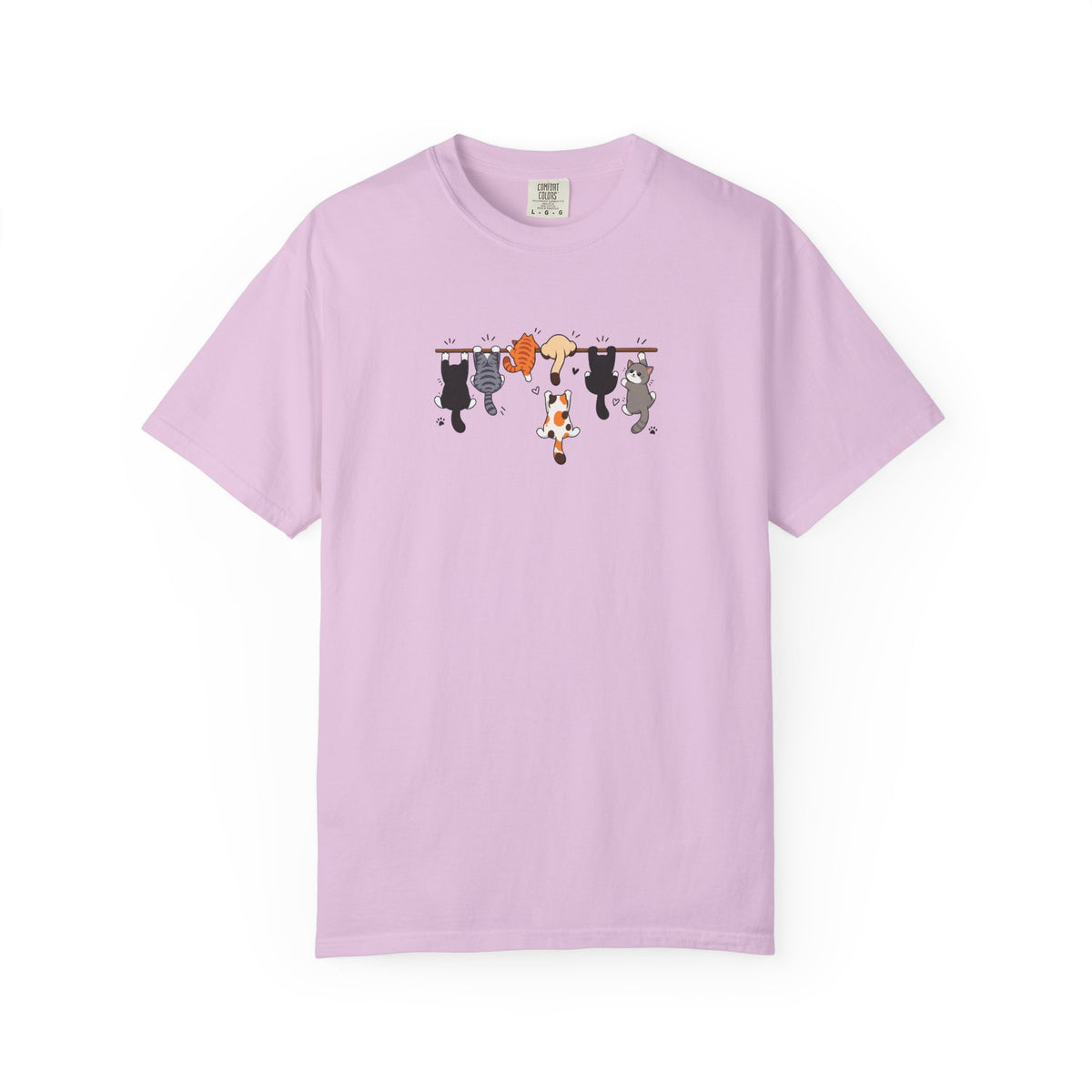 Six Hanging Cats Women's Garment-Dyed T-Shirt | Relaxed Unisex Cotton Tee