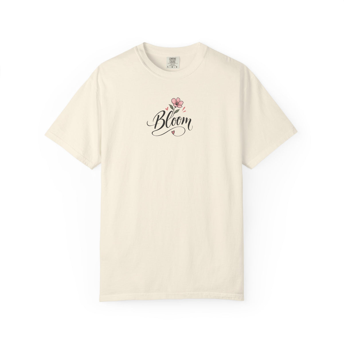 Bloom Pink Flower Women's Garment-Dyed T-Shirt | Relaxed Unisex Cotton Tee