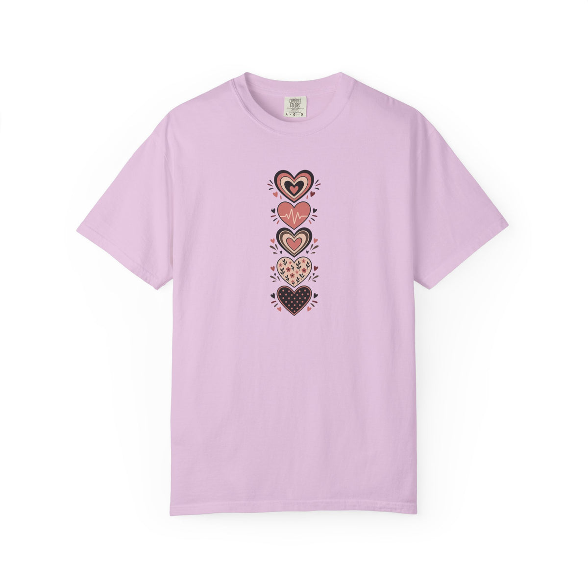 Vintage Hearts Women's Garment-Dyed T-Shirt | Relaxed Unisex Cotton Tee