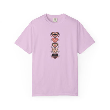 Vintage Hearts Women's Garment-Dyed T-Shirt | Relaxed Unisex Cotton Tee