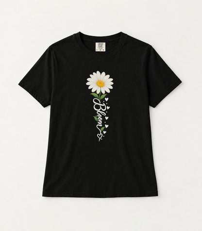 Bloom Daisy Women's Garment-Dyed T-Shirt | Relaxed Unisex Cotton Tee