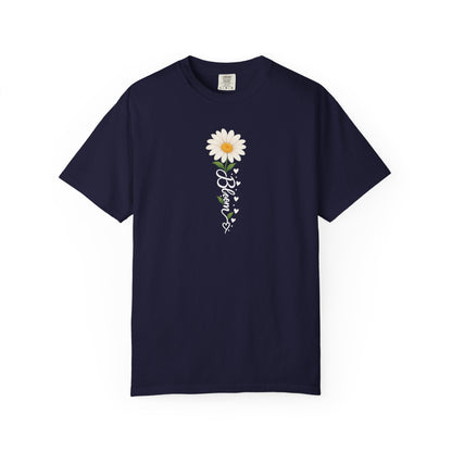 Bloom Daisy Women's Garment-Dyed T-Shirt | Relaxed Unisex Cotton Tee
