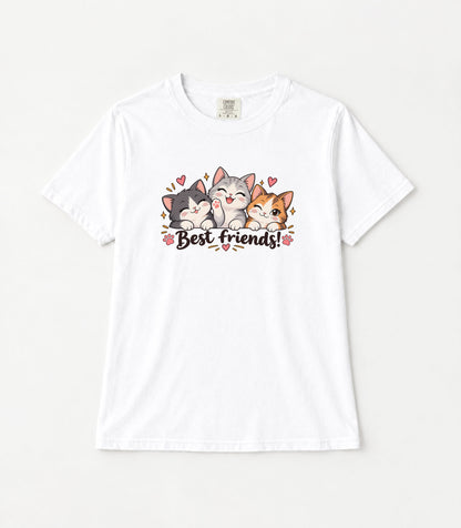 Best Friends Women's Garment-Dyed T-Shirt | Relaxed Unisex Cotton Tee