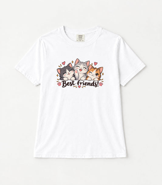 Best Friends Women's Garment-Dyed T-Shirt | Relaxed Unisex Cotton Tee