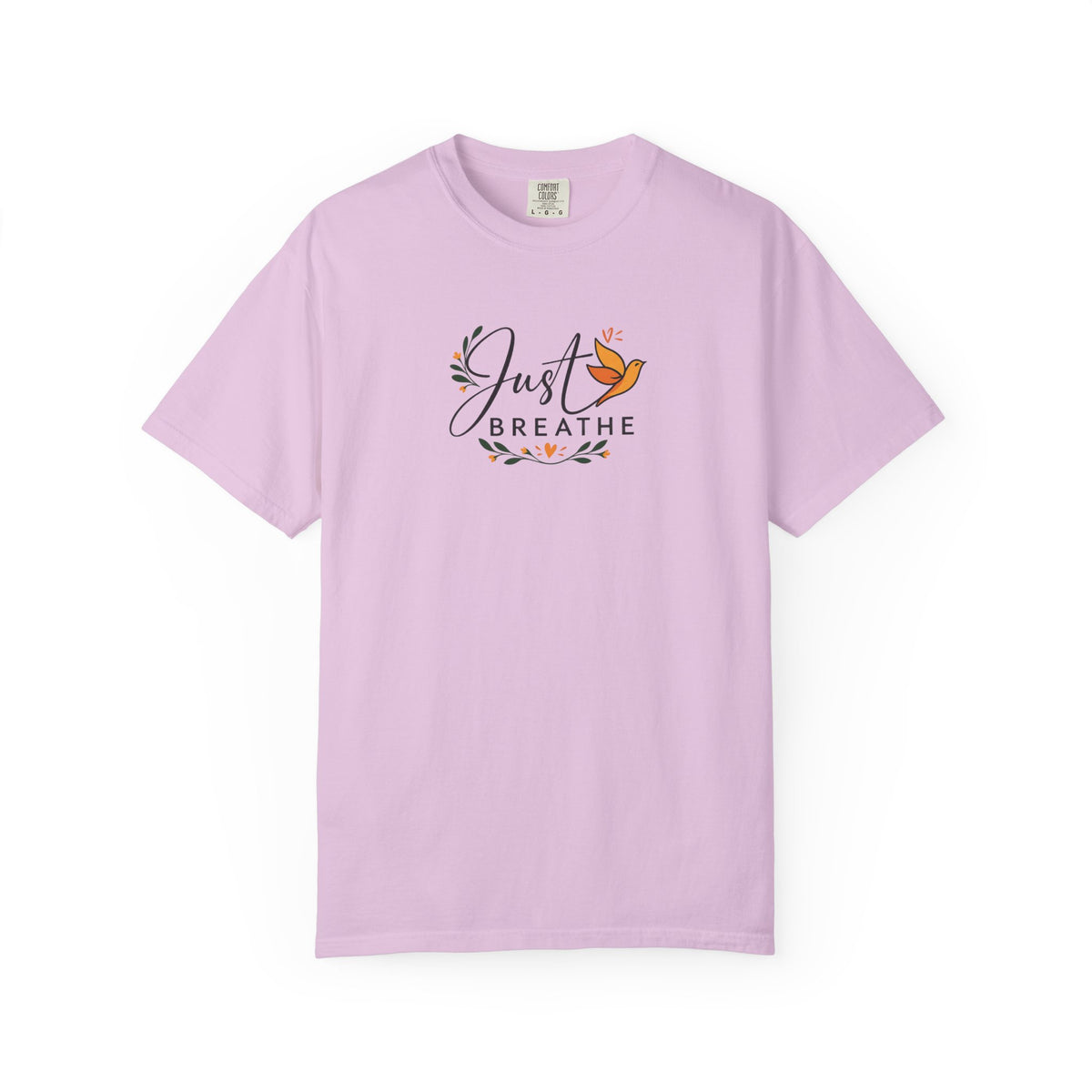 Just Breathe Bird Women's Garment-Dyed T-Shirt | Relaxed Unisex Cotton Tee