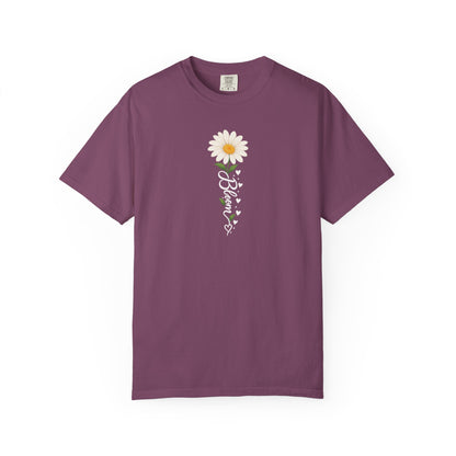 Bloom Daisy Women's Garment-Dyed T-Shirt | Relaxed Unisex Cotton Tee