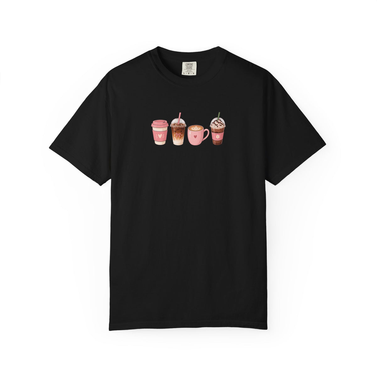 Four Cafe Drinks Women's Garment-Dyed T-Shirt | Relaxed Unisex Cotton Tee