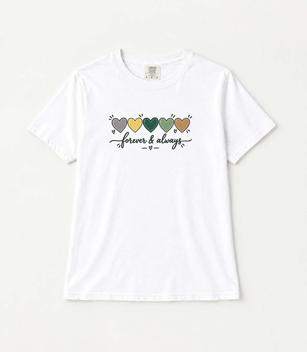 Forever & Always Women's Garment-Dyed T-Shirt | Relaxed Unisex Cotton Tee