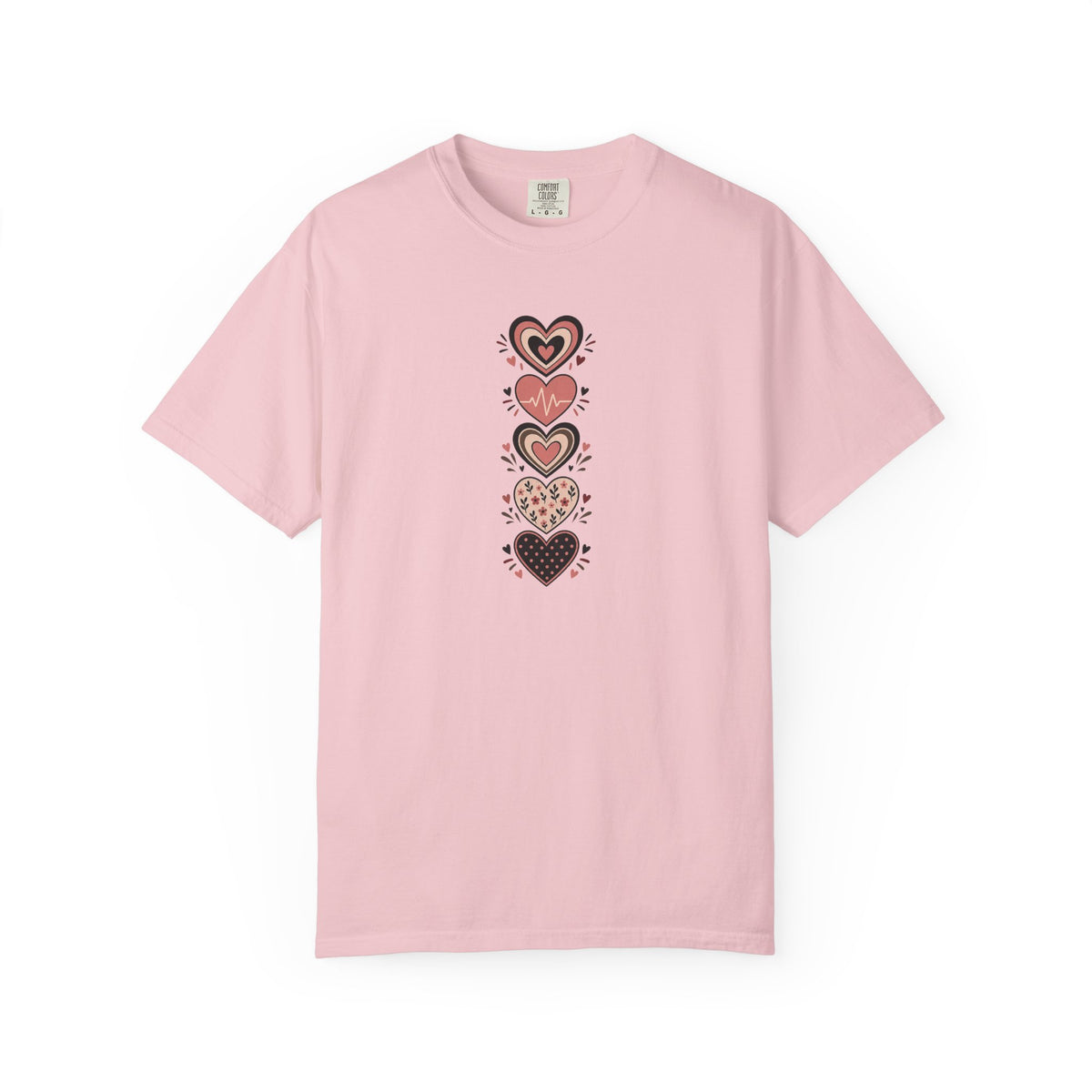 Vintage Hearts Women's Garment-Dyed T-Shirt | Relaxed Unisex Cotton Tee