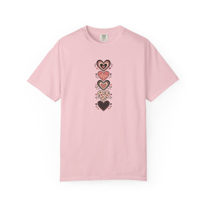 Vintage Hearts Women's Garment-Dyed T-Shirt | Relaxed Unisex Cotton Tee