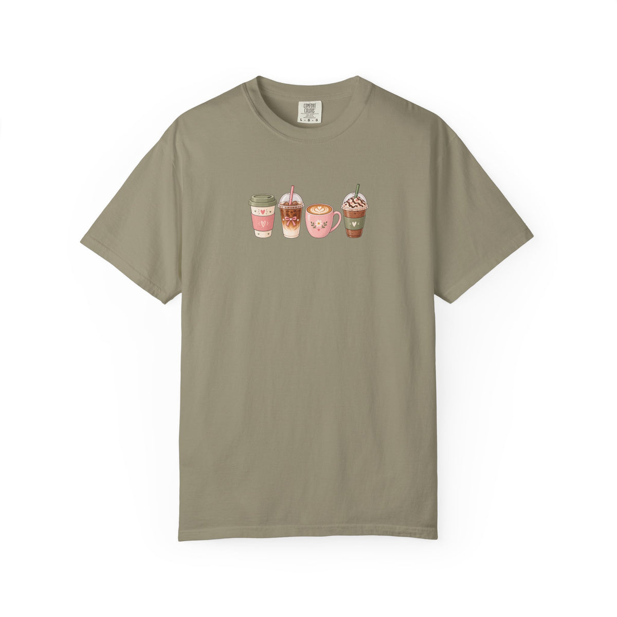 Cafe Drinks Women's Garment-Dyed T-Shirt | Relaxed Unisex Cotton Tee