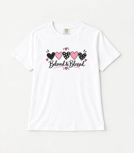 Beloved & Blessed Women's Garment-Dyed T-Shirt | Relaxed Unisex Cotton Tee