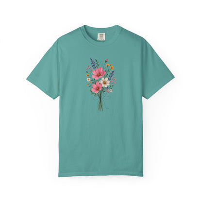 Bouquet Women's Garment-Dyed T-Shirt | Relaxed Unisex Cotton Tee