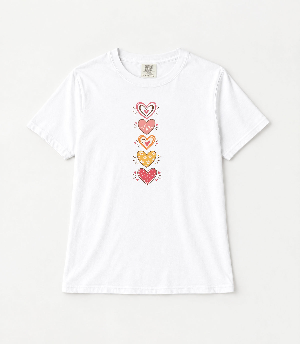 Heart Women's Garment-Dyed T-Shirt | Relaxed Unisex Cotton Tee