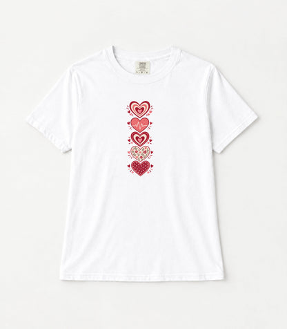 Hearts Women's Garment-Dyed T-Shirt | Relaxed Unisex Cotton Tee