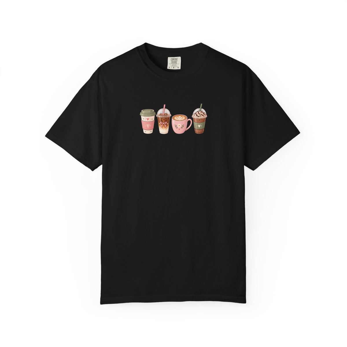 Cafe Drinks Women's Garment-Dyed T-Shirt | Relaxed Unisex Cotton Tee
