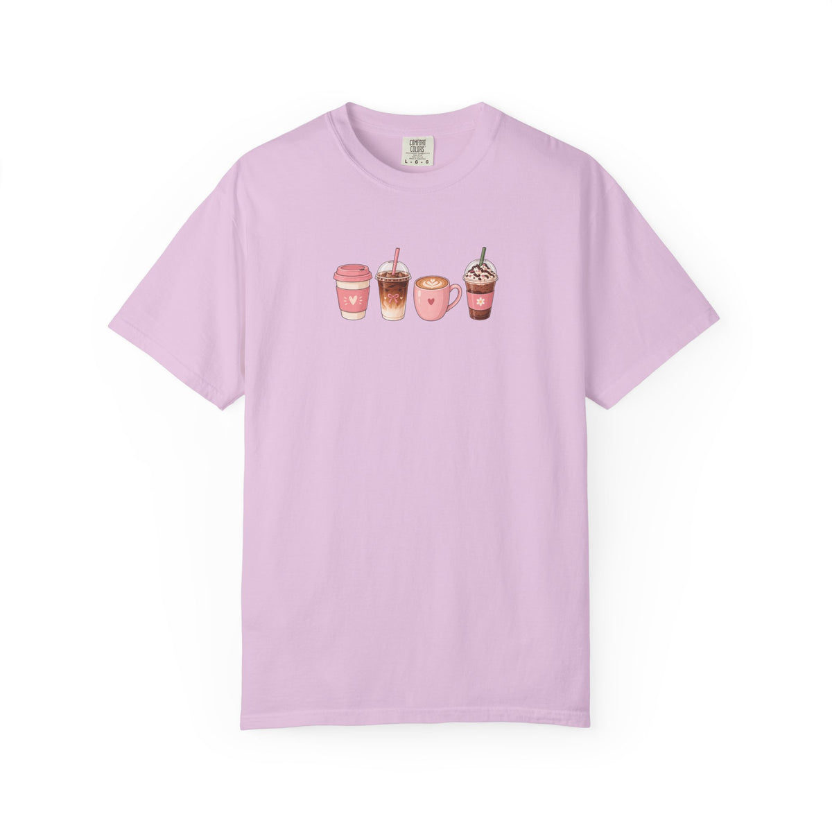 Four Cafe Drinks Women's Garment-Dyed T-Shirt | Relaxed Unisex Cotton Tee