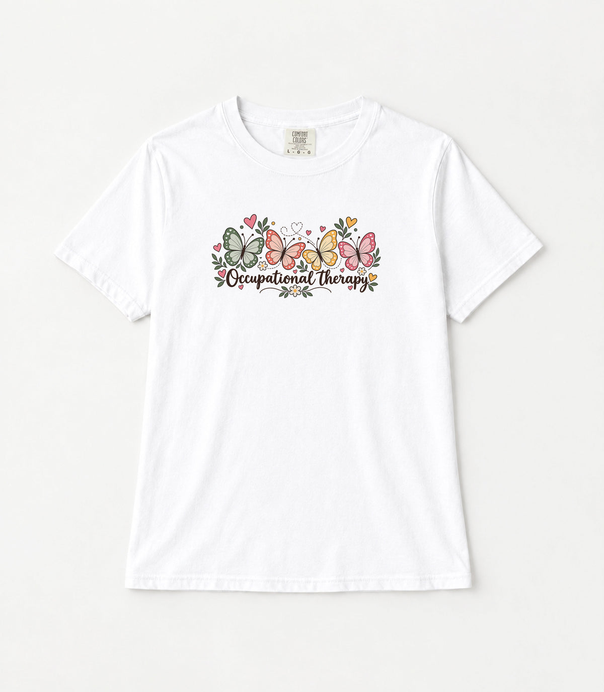 Four Butterflies Women's Garment-Dyed T-Shirt | Relaxed Unisex Cotton Tee