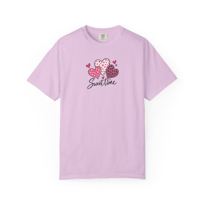 Sweet Time Hearts Women's Garment-Dyed T-Shirt | Relaxed Unisex Cotton Tee