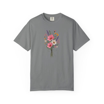 Bouquet Women's Garment-Dyed T-Shirt | Relaxed Unisex Cotton Tee