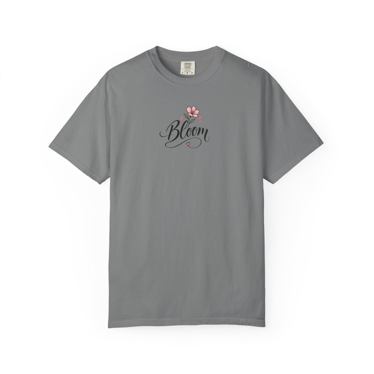 Bloom Pink Flower Women's Garment-Dyed T-Shirt | Relaxed Unisex Cotton Tee