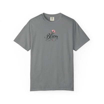 Bloom Pink Flower Women's Garment-Dyed T-Shirt | Relaxed Unisex Cotton Tee