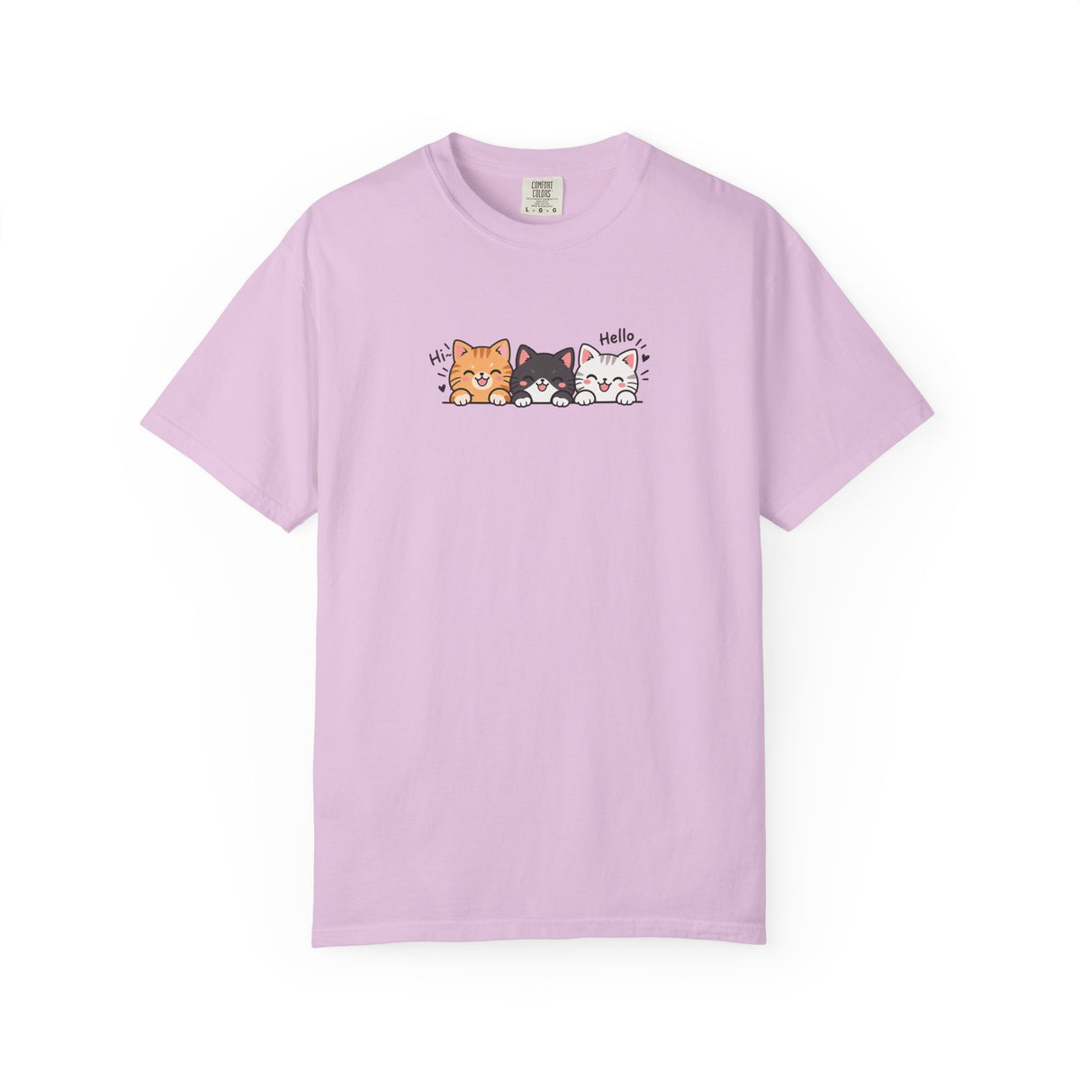 Three Smiling Kittens Women's Garment-Dyed T-Shirt | Relaxed Unisex Cotton Tee