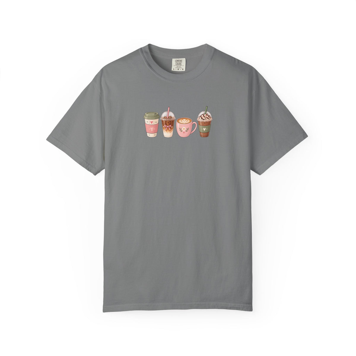 Cafe Drinks Women's Garment-Dyed T-Shirt | Relaxed Unisex Cotton Tee