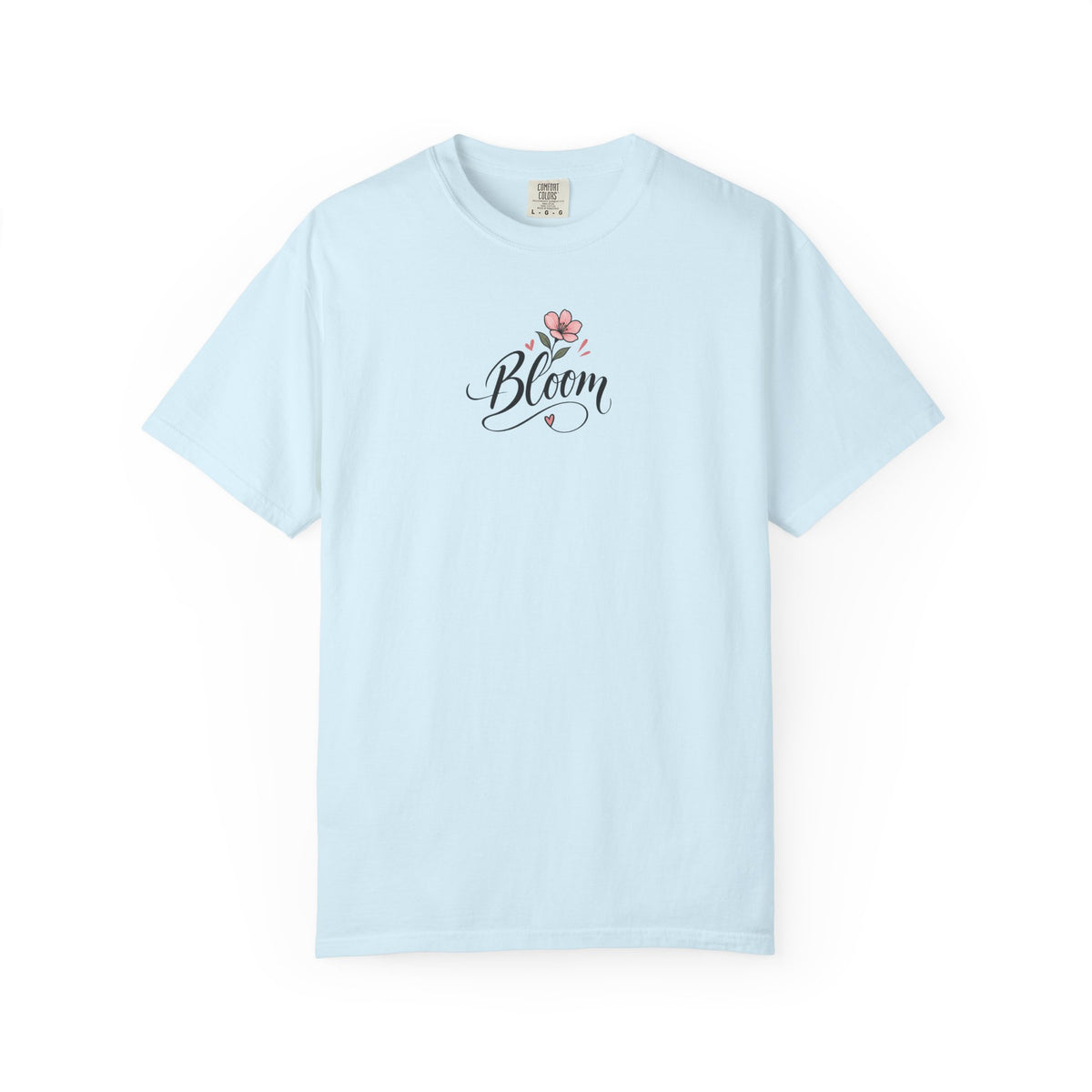 Bloom Pink Flower Women's Garment-Dyed T-Shirt | Relaxed Unisex Cotton Tee