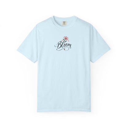 Bloom Pink Flower Women's Garment-Dyed T-Shirt | Relaxed Unisex Cotton Tee