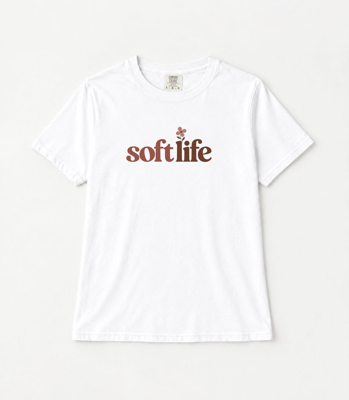 Soft Life Flower Women's Garment-Dyed T-Shirt | Relaxed Unisex Cotton Tee